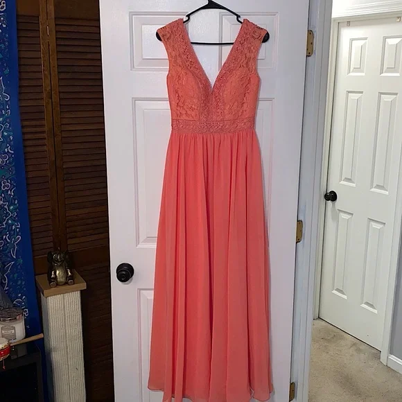 JJs House | Dresses | Watermelon Prom Bridesmaid Dress | Poshmark